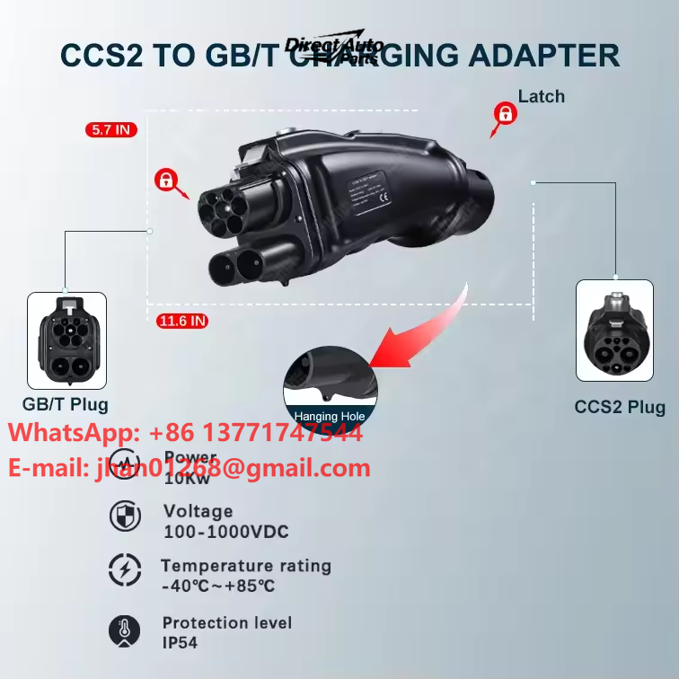 Gb/T To Ccs2 200A Fast Charging Adapter - Cargador de CC para Vehículos Eléctricos
