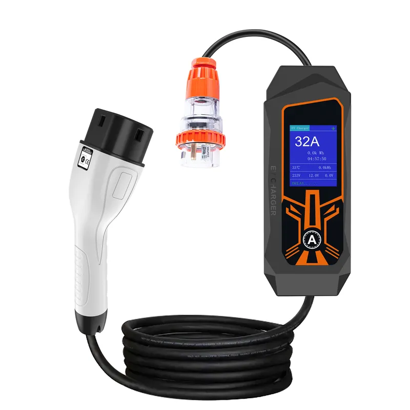 Portable Ev Charger 32A Type 2 Cee Plug - Cargador Portátil para Vehículos Eléctricos AP01,