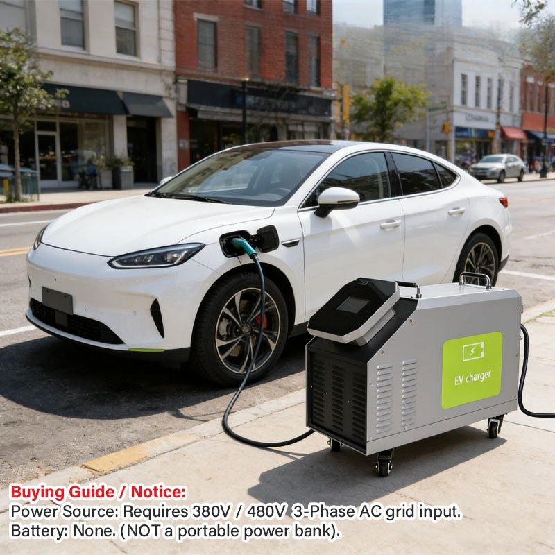 Portable Dc Fast Charger 20Kw Ccs2 - Estación de Carga Portátil para Vehículos