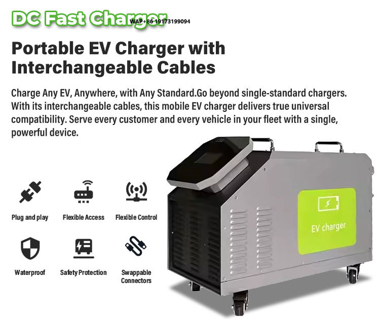 Portable Dc Fast Charger 20Kw Ccs2 - Cargador de Vehículos Eléctricos Portátil de
