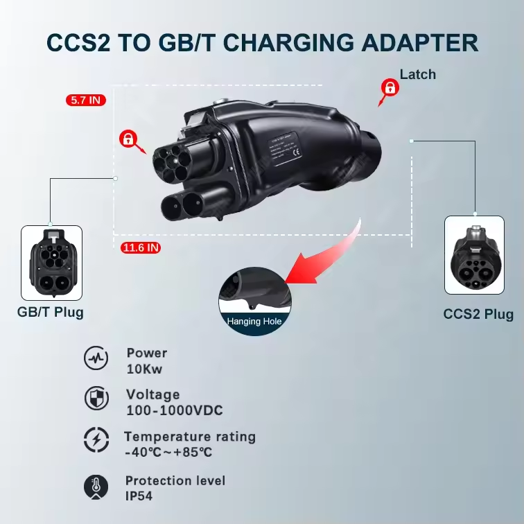 Gb/T To Ccs2 200A Fast Charging Adapter - Adaptador de CC CCS2 a GB/T