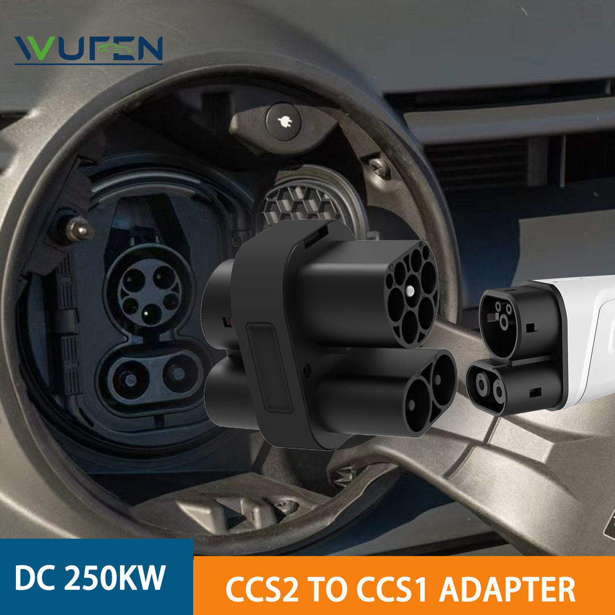 Ccs2 To Ccs1 Fast Charge Adapter 250Kw - Adaptador WUFEN de 250KW CCS2 a