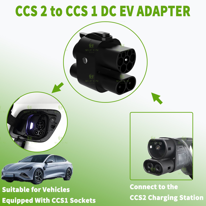 WUFEN CCS2 a CCS1 250A adaptad - Ccs2 To Ccs1 Fast Charge Adapter 250Kw reseña y precio