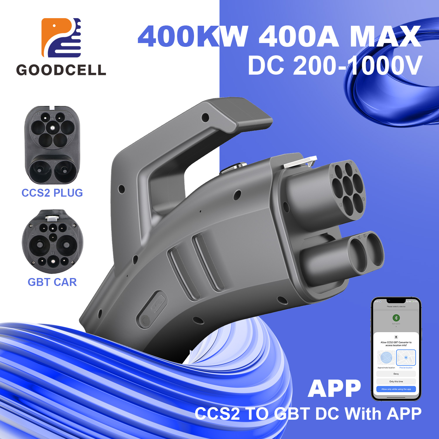 Adaptador de cargador GOODCELL - Gb/T To Ccs2 200A Fast Charging Adapter reseña y precio