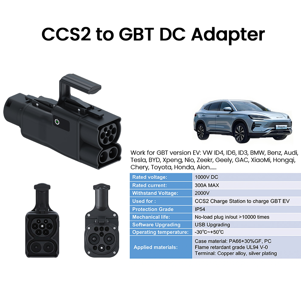Adaptador convertidor CCS2 a G - Gb/T To Ccs2 200A Fast Charging Adapter reseña y precio